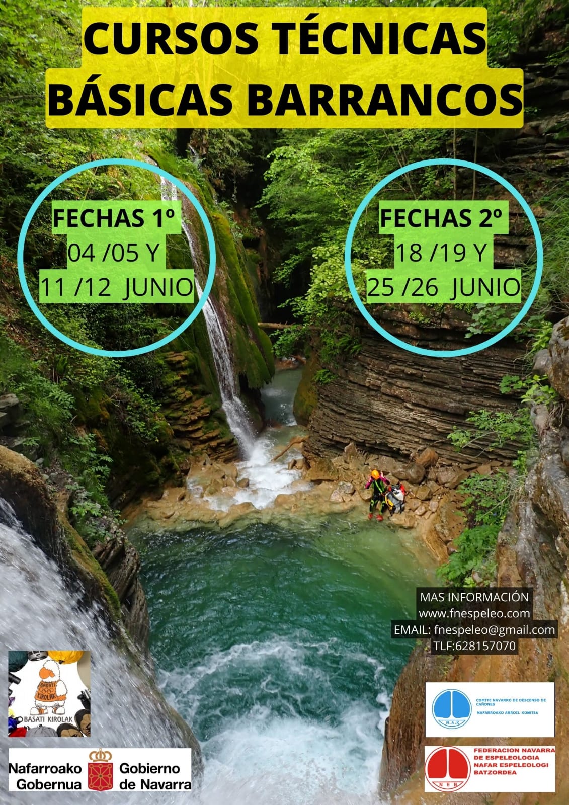 Cuatro plazas libres Curso T&eacute;cnicas B&aacute;sicas Barrancos (4-5 y 11-12 de junio)